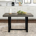 Tavolo da pranzo in legno massello stile anticato, 132 cm