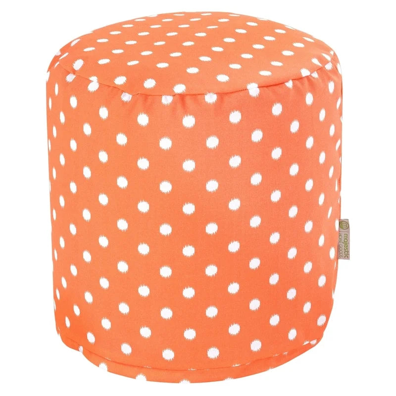 Pouf ottomano Ikat a pois per interni/esterni 16 L x 16 P x 17 A