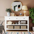 Merax Retro Design Console Table with3 Top Drawers