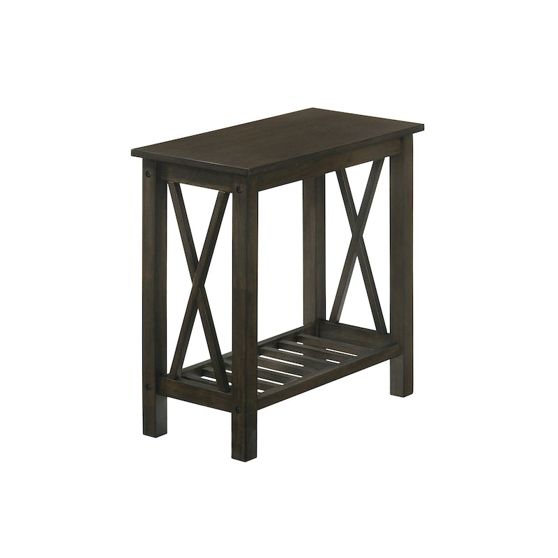 Tavolino Farmhouse da 30 cm con 1 ripiano in finto marmo
