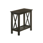 Tavolino Farmhouse da 30 cm con 1 ripiano in finto marmo