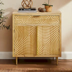 Credenza in legno fatta a mano con 2 ante