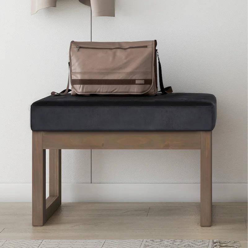 Panca ottomana rettangolare contemporanea larga 66 cm