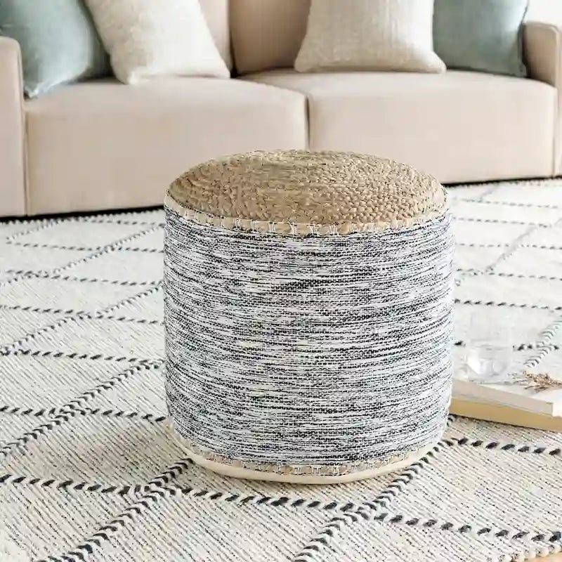 Pouf a cilindro Coastal da 18 pollici