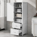 Mobiletto da bagno alto indipendente con anta, 2 cassetti e ripiano regolabile